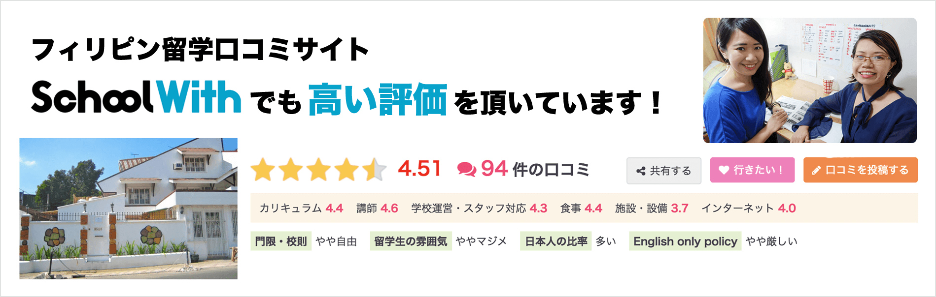 格安フィリピン・マニラ留学ならEB-Google